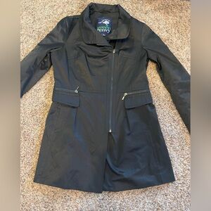 Green With Envy Black Trench Coat - size L